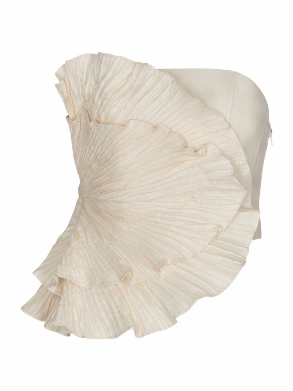 Andres Otalora Las Olas Pleated Linen Top Size 4